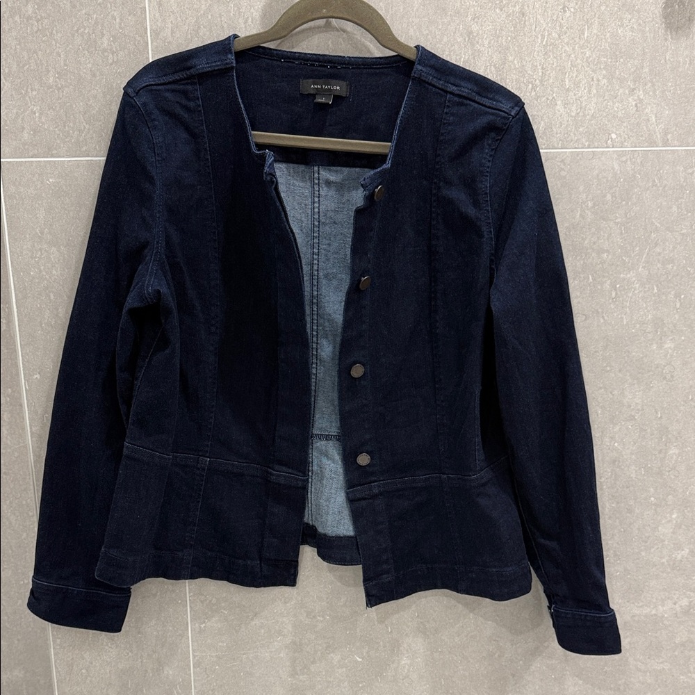 Ann Taylor Dark Blue Jean Jacket